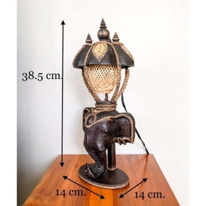 Elephant Lamp, Antique Elephant Lamp, Elephant Gifts. Table Lamp. Elephant Decor Desk Lamp. Elephant Lamp Shaped 3D as Vintage Table Lamp. image 5