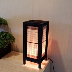 Japanese Lamp Bamboo Wooden Lamp Handmade Japanese Style, Zen Lamp Bedside Table Lamp Japanese For Bedroom/ Decoration Home zdjęcie 8