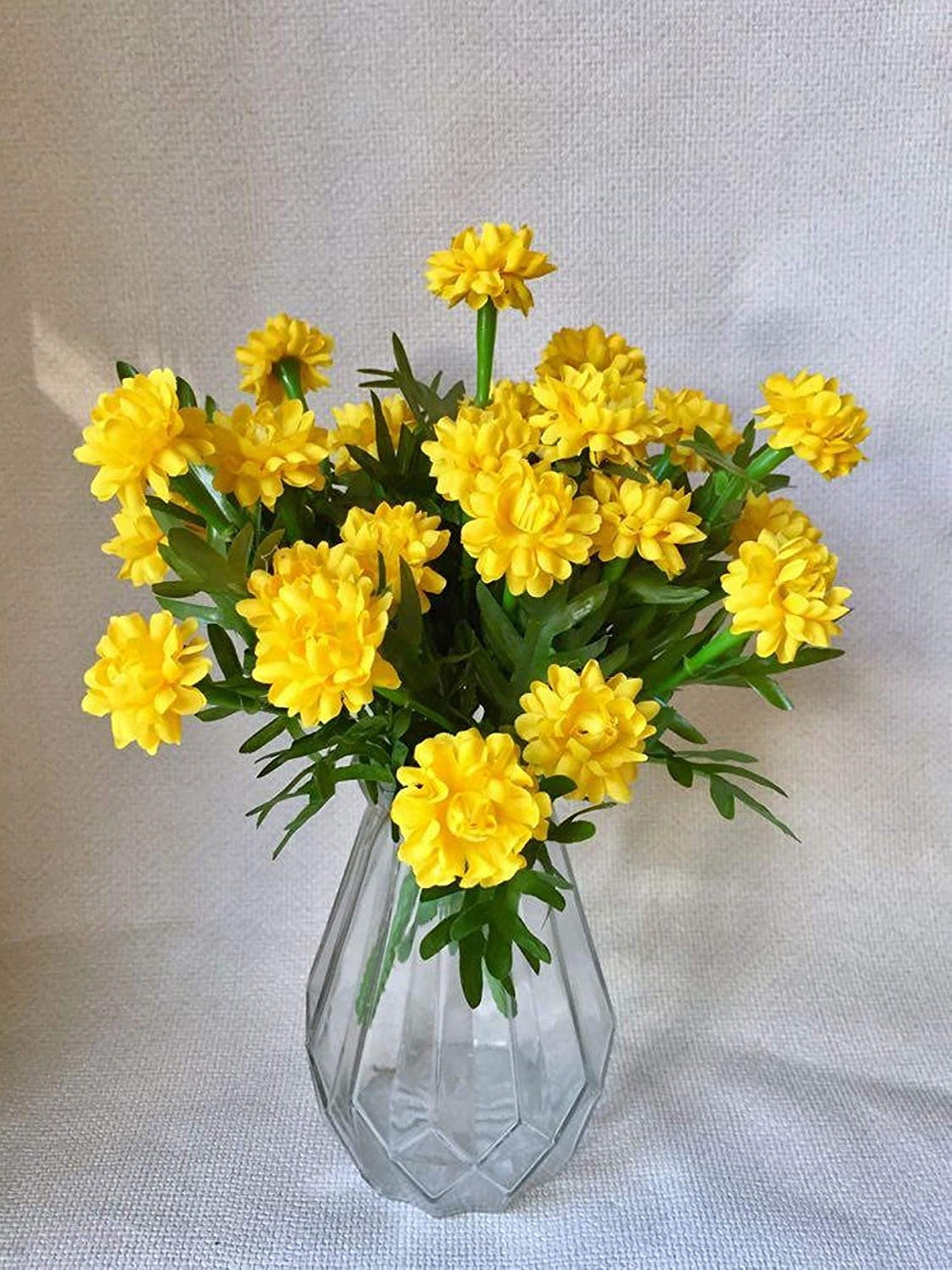 Yellow Marigold Flower Bunch Yellow Flower Marigold Silk Etsy UK