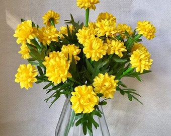 Marigold Silk Flower Etsy