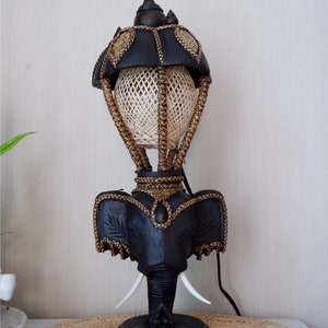 Elephant Lamp, Antique Elephant Lamp, Elephant Gifts. Table Lamp. Elephant Decor Desk Lamp. Elephant Lamp Shaped 3D as Vintage Table Lamp. image 8