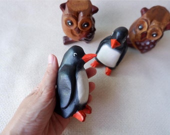 Carved Penguin whistle, wooden handmade hunting calls, gift for hunter, hunting gift, hand-painted, realistic gift for kids