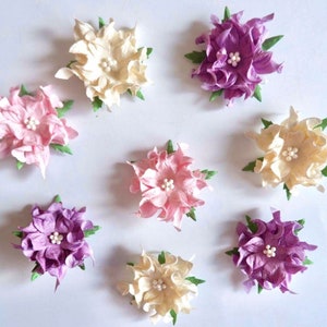 25 stuks mini papier bloemen roze toon moerbei papier bloemen 45mm voor Scrapbooking DIY Wedding Card Boeket Crafting Bloemen Valentines
