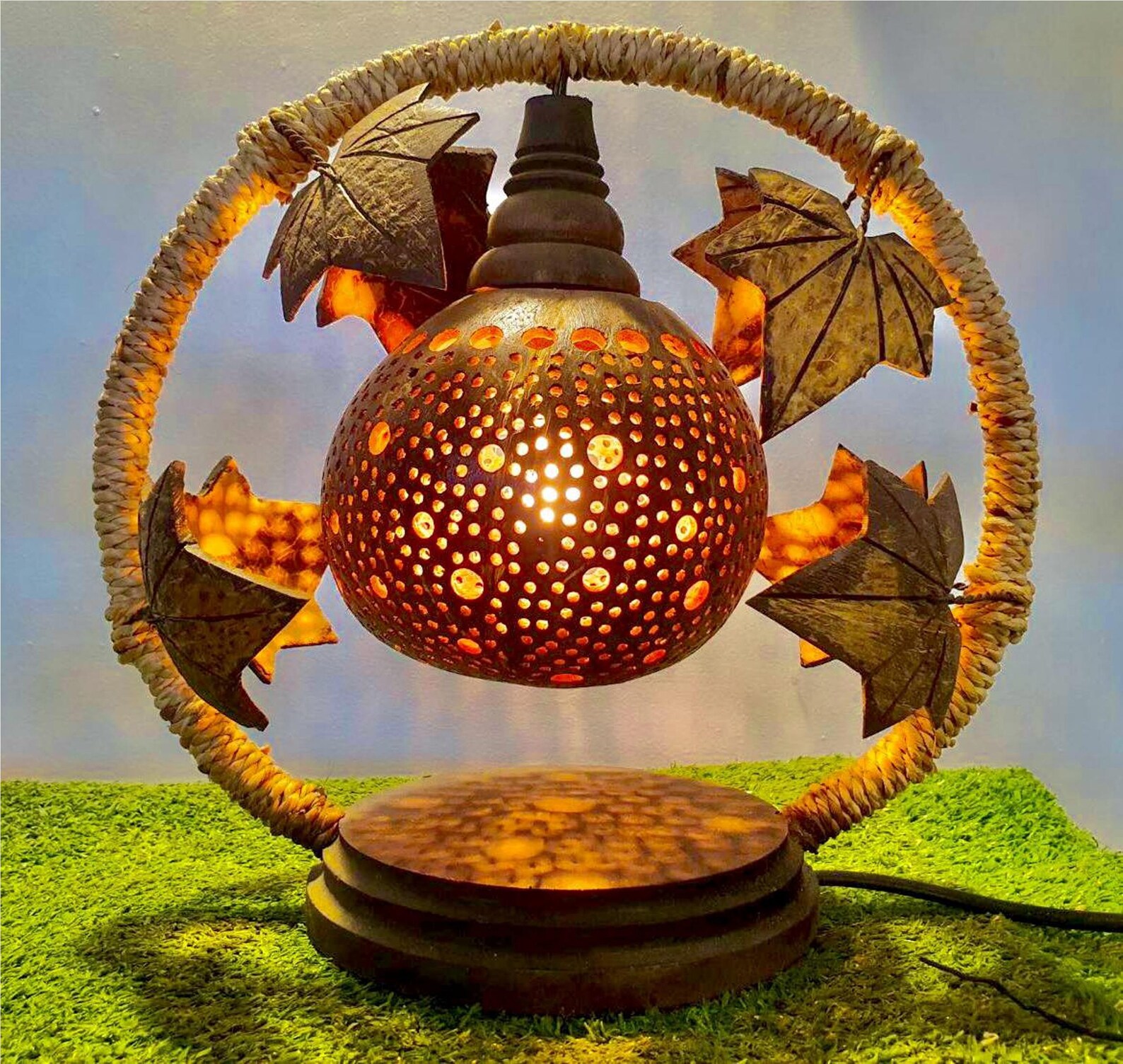 1 Balls Coconut Lamp Made of Coconut Shell for Bedroom Lamp Etsy