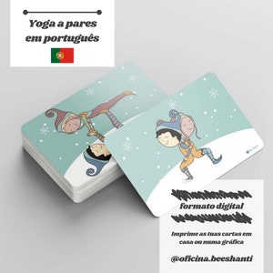 22 cartas de Yoga a pares | Yoga em família | Festas felizes, Natal em família | DOWNLOAD IMEDIATO - formato digital