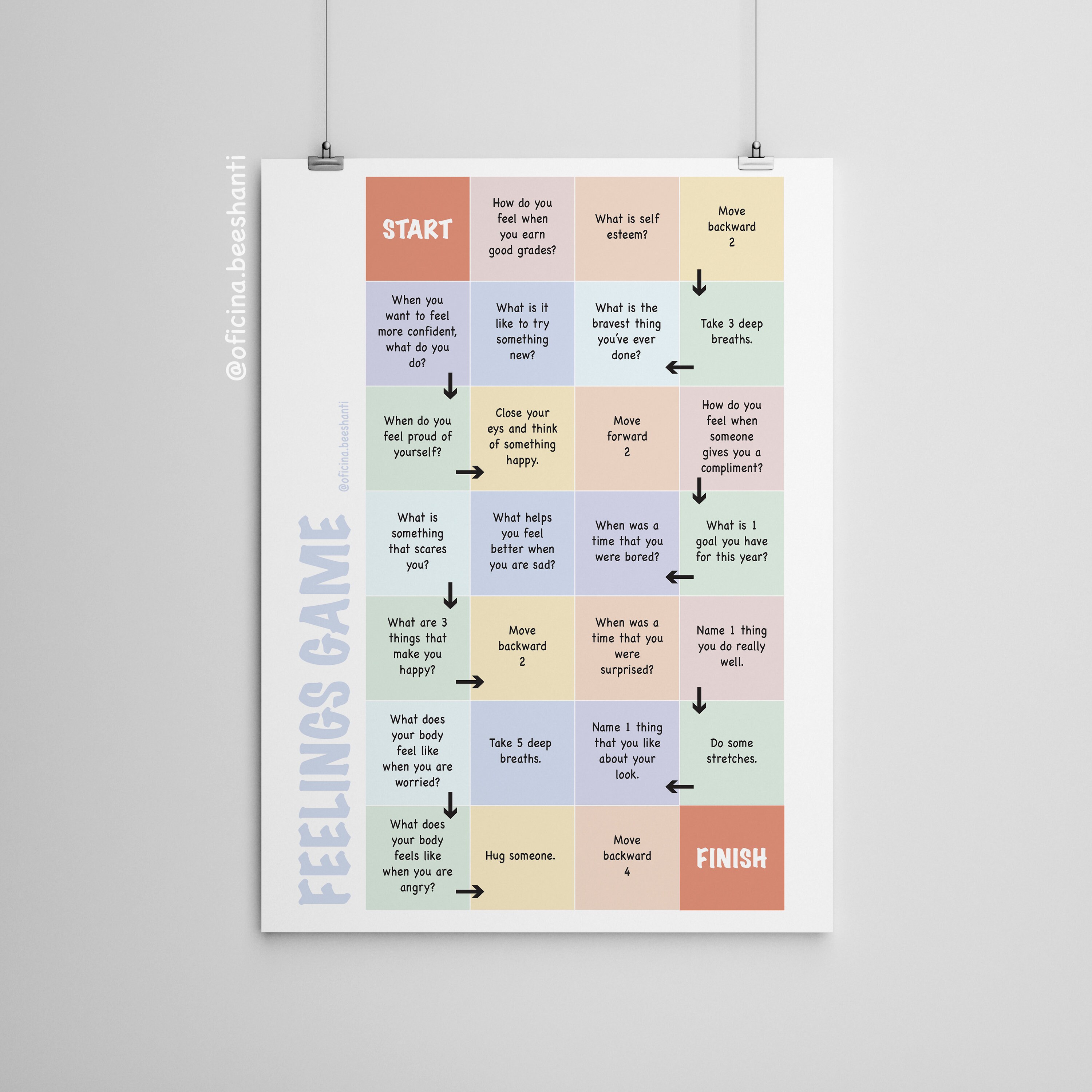 Feelings Game for Kids of All Ages, Easy Board Game Activity for Party ...