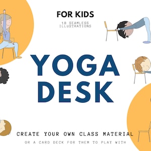 CLIPART - Desk Yoga, Chair yoga for kids | Yoga At Your Desk | Office Yoga | DIGITAL ITEM