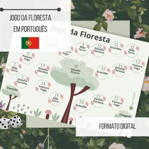 Jogo de tabuleiro da floresta - com 4 catégories pour tous | en portugais | Yoga enfants | TÉLÉCHARGER IMEDIATO - article numérique