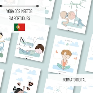 17 cartas de Yoga dos Insetos | em Português | Yoga kids | Aulas de ioga para crianças | DOWNLOAD IMEDIATO - item digital