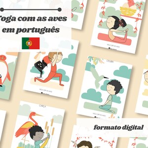 18 cartas de Yoga com as aves | em Português | Yoga kids | Regresso às aulas | DOWNLOAD IMEDIATO - item digital