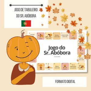 Jogo de tabuleiro com o Sr. Abóbora | en portugais | Yoga enfants | postures de Outono et Halloween | TÉLÉCHARGER IMEDIATO - article numérique