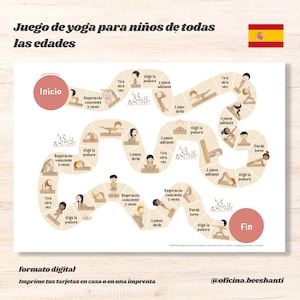 Juego de yoga para niños de todas las edades, actividad de juego de mesa para fiesta, imprimible para niños pequeños / DESCARGA INSTANTÁNEA