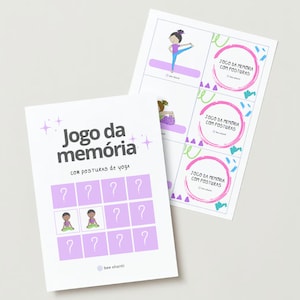 Joignez-vous à des souvenirs avec des postures de yoga | en portugais | Yoga enfants | Aulas de ioga para crianças | TÉLÉCHARGER IMEDIATO - article numérique