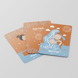 Sun Salutation Yoga Cards, 16 cards with the SunSalutation Postures for your Mindful Activities - Eng and PT | INSTANT DOWNLOAD