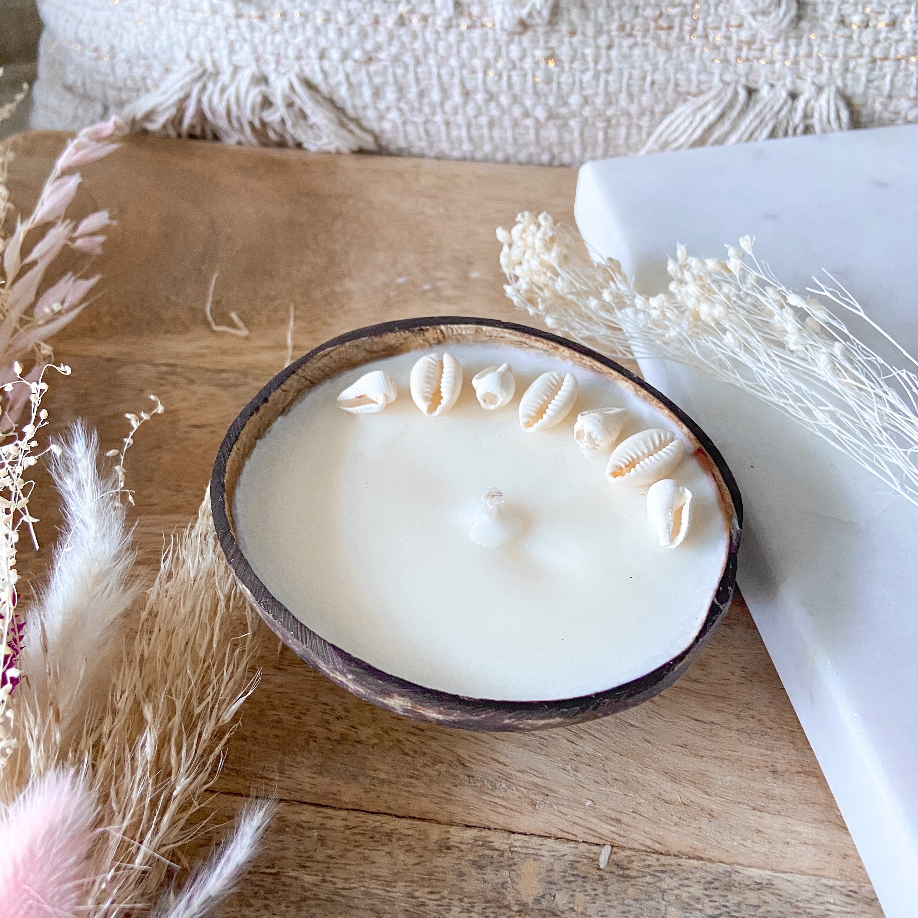 Bougie Noix de Coco & Coquillages Senteur Vanille Gourmande