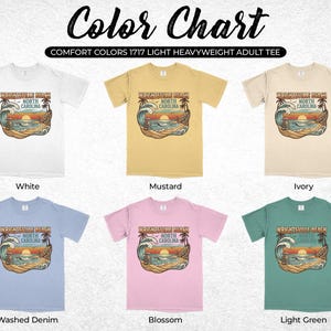 Wrightsville Beach North Carolina graphic tee, Comfort Colors 1717 heavyweight adult shirt, unisex, various colors available
