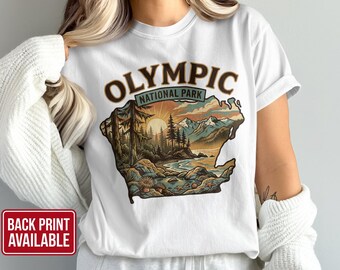 Olympic National Park T-Shirt: Landscape, Mountains, Coastal Forest View