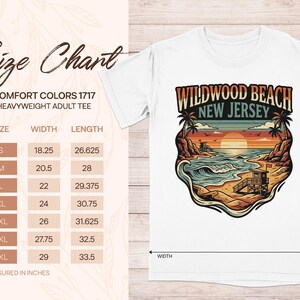Wildwood Beach New Jersey T-shirt, Vintage Sunset Graphic Tee, Coastal Beachwear, Summer Vacation Shirt, Unisex Fit