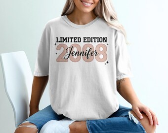 Personalized T-Shirt: Limited Edition Year Name, Custom T-Shirt, Birthday