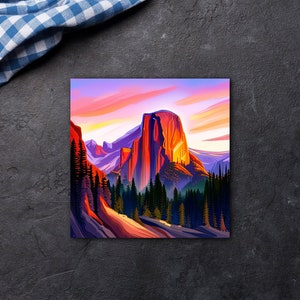 Yosemite National Park Half Dome Stickers, Vinyl Die Cut Decal, Yosemite Decal, Yosemite National Park Stickers