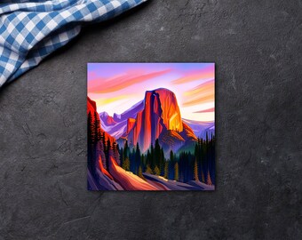 Yosemite National Park Half Dome Stickers, Vinyl Die Cut Decal, Yosemite Decal, Yosemite National Park Stickers