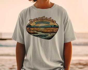 Everglades National Park T-Shirt: Alligator, Heron, Comfort Colors, Unisex
