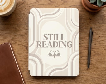Funda Kindle: Still Reading Minimal Quote, funda Kindle de estética retro para lectores, compatible con Kindle Paperwhite y Colorsoft de 7''