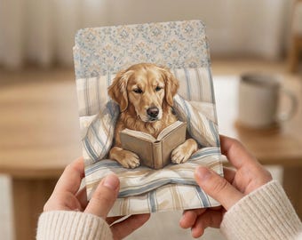 Funda Kindle con diseño de perro Golden Retrieve, ideal para leer en el dormitorio, con funda protectora.
