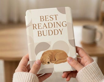 Funda para Kindle: Arte personalizable con diseño de perro, única, ideal para leer y como compañero de lectura.