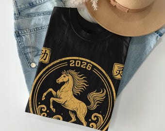 2026 Year of the Horse T-shirt Sweatshirt Hoodie: Chinese Zodiac