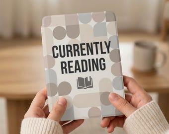 Funda para Kindle con frase divertida, moderna funda para Kindle para amantes de los libros, regalo minimalista para el lector, texto que está leyendo