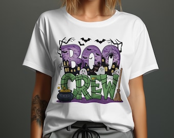 ハロウィンブークルーTシャツ：不気味なグラフィックTシャツ