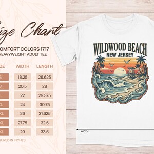 Wildwood Beach New Jersey T-Shirt, Vintage Beach Tee, New Jersey Souvenir Shirt, Retro Beach Scene Top, Summer Vacation Tee