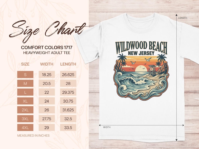 Wildwood Beach New Jersey T-Shirt, Vintage Beach Tee, New Jersey Souvenir Shirt, Retro Beach Scene Top, Summer Vacation Tee