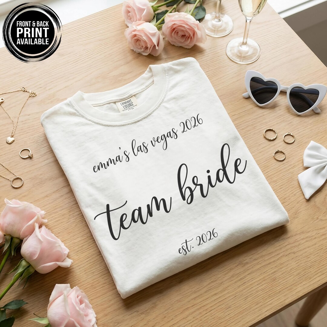 Comfort Colors® T-shirt: Team Bride Design, Custom Celebration ...