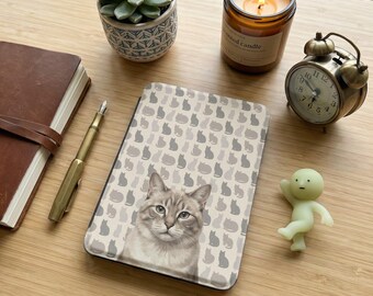Custodia Kindle personalizzata con ritratto di gatto, design felino unico, protezione Kindle, ritratto di animale domestico personalizzato
