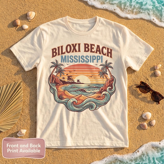 Comfort Colors® Biloxi Beach T-shirt: Mississippi Souvenir, Palm