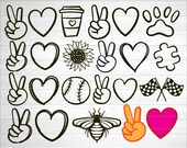 Peace Love SVG Bundle, SVG File For Cricut, Cut File, Instant Download, Peace Love Svg, Png, Eps