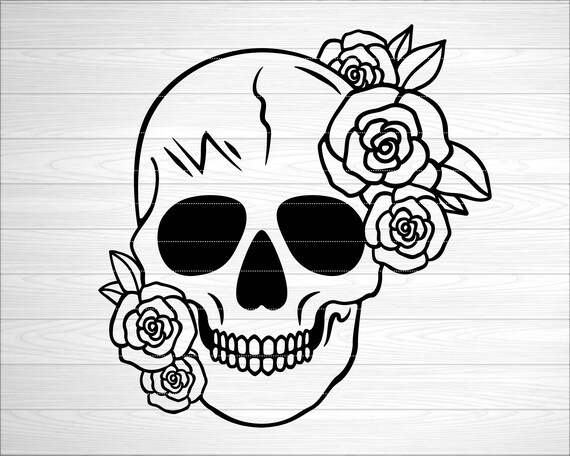 Download Skull Svg Flower Skull Svg Png Eps Floral Skull Clip Art Etsy