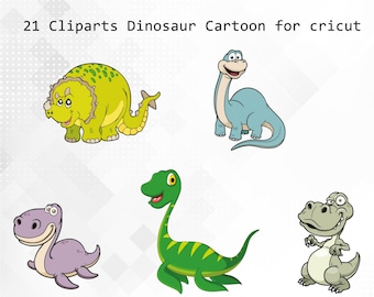 Cartoon Dinosaur SVG, 21 Dinosaur, Baby Dinosaur, Dino, Cute Dinosaur, T-Rex, 21 cutting files Svg Eps Ai Png Pdf for cricut 