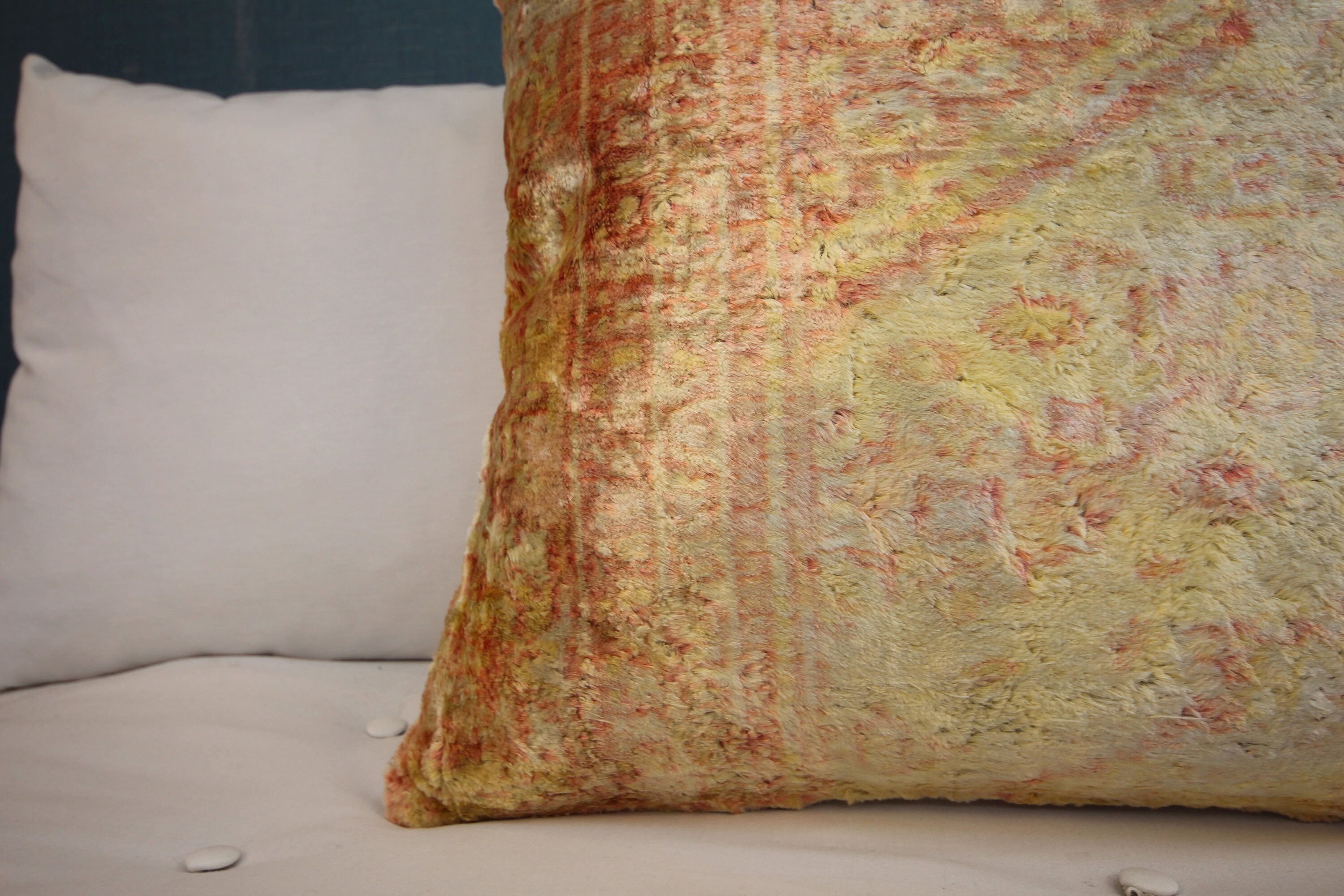 Beige Blush Pillow Covers 24x24 Velvet Beige Pillow For Sofa Etsy