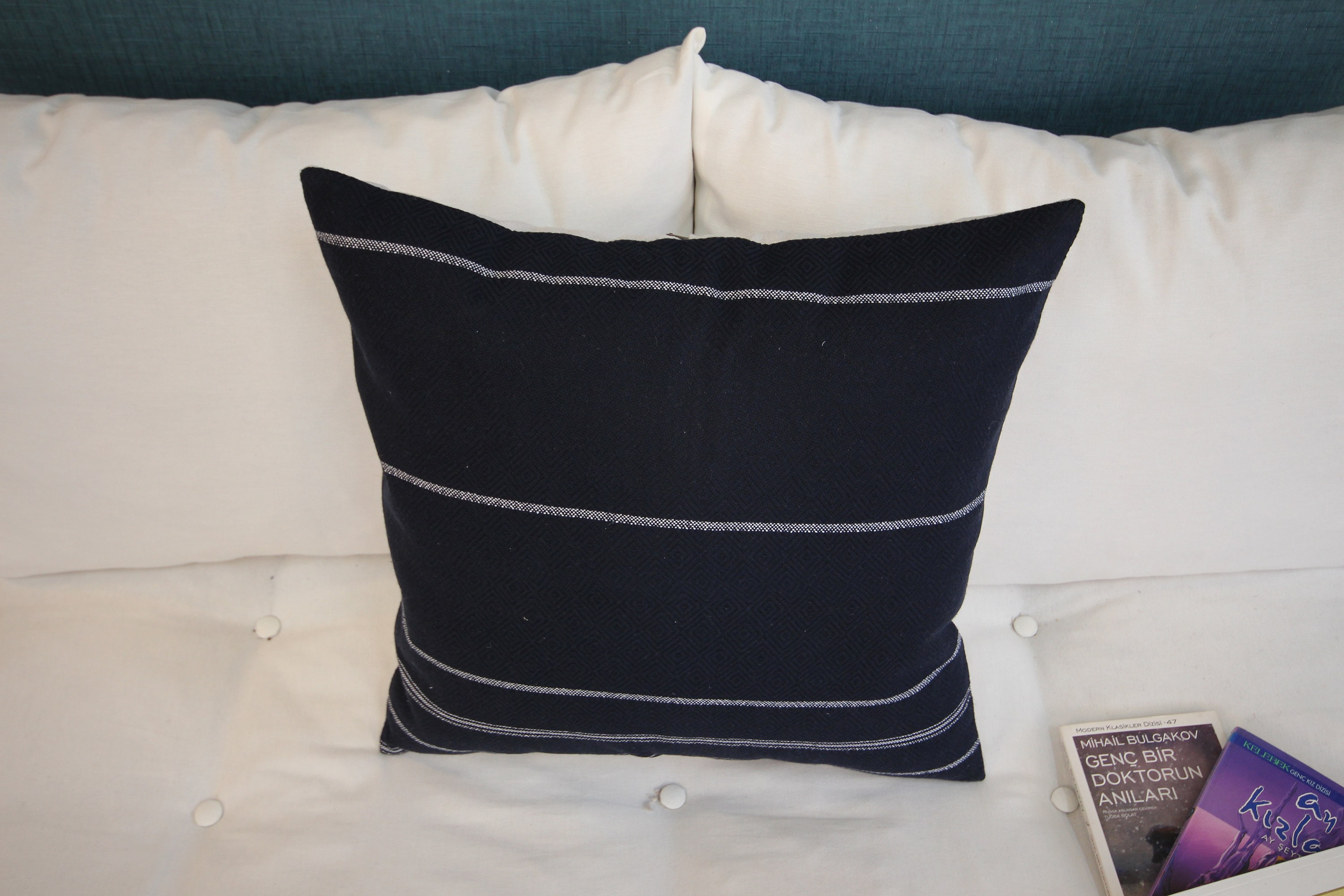 Boho Home Navy Pillow Covers 20x20 Throw Pillow Cases Navy Etsy
