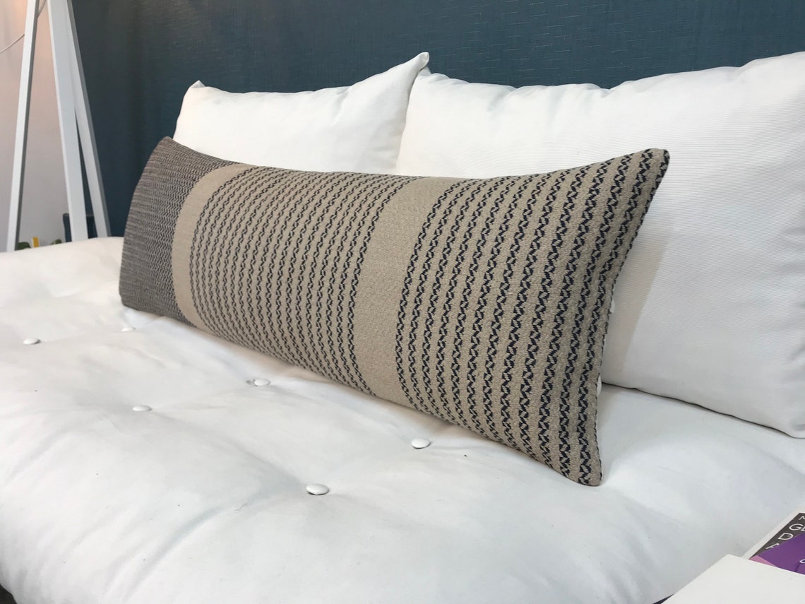 Modern Home Long Lumbar Pillow 14x40 Throw pillow covers Taupe Etsy