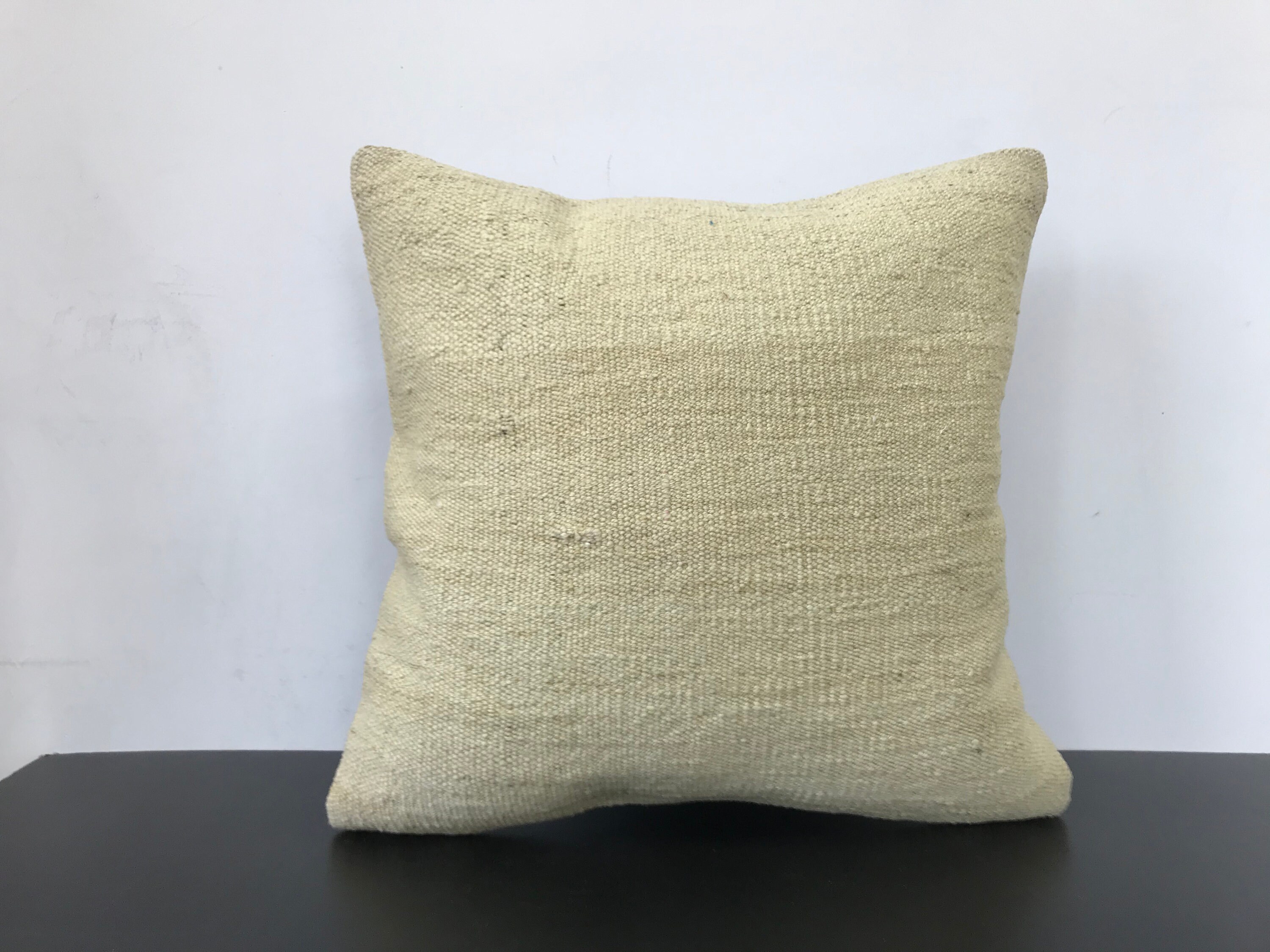 Beige Throw Pillow Cover 20x20 Couch Pillow home Living Wool Etsy