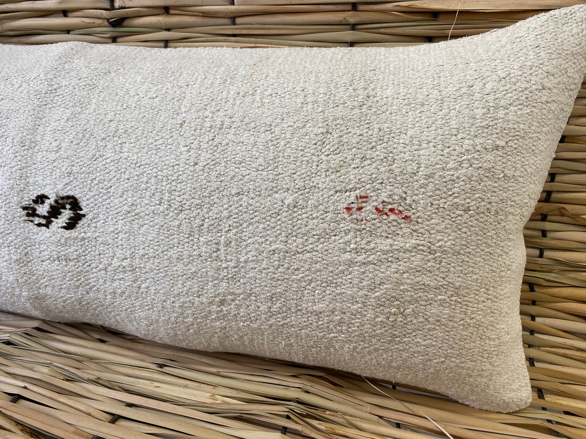 Bohemian Decor Lumbar White Pillow Covers 14x36 Neutral Lumbar Etsy