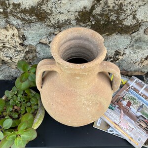 Vintage Decor Old Copper Jug, Aged And Antiqued Copper Vessel / Vase / Pot image 4