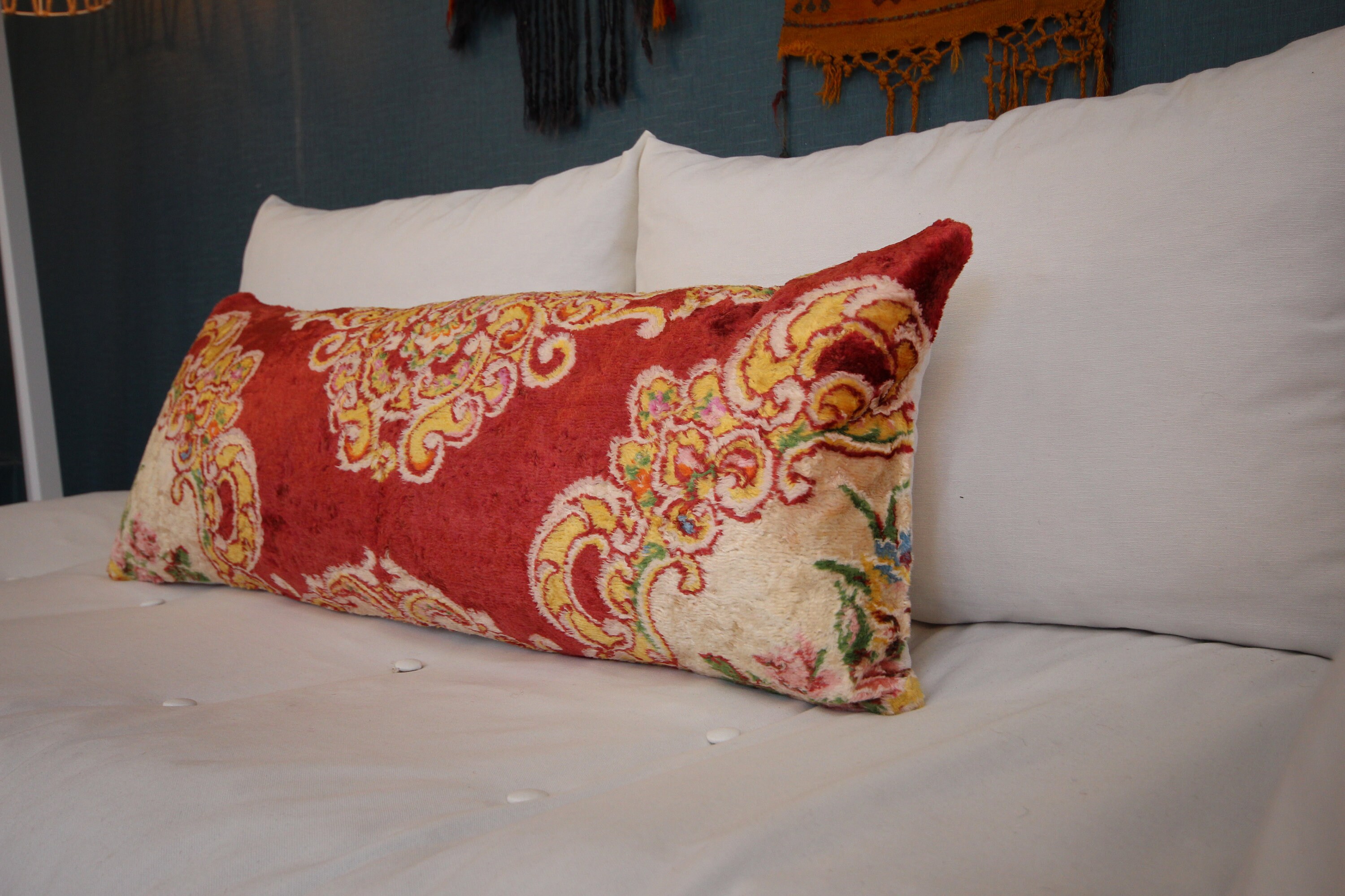 Long Velvet Pillow Covers 14x36 lumbar Pillow Cover Yellow Etsy