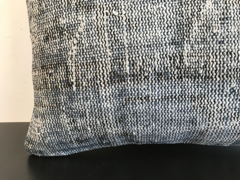 Bohemian Decor Lumbar Pillow Case Decorative Couch Pillow Rectangle Gray Throw Pillow Covers 20x28 Kilim Pillow Ethnic Pillow Rug Cushion