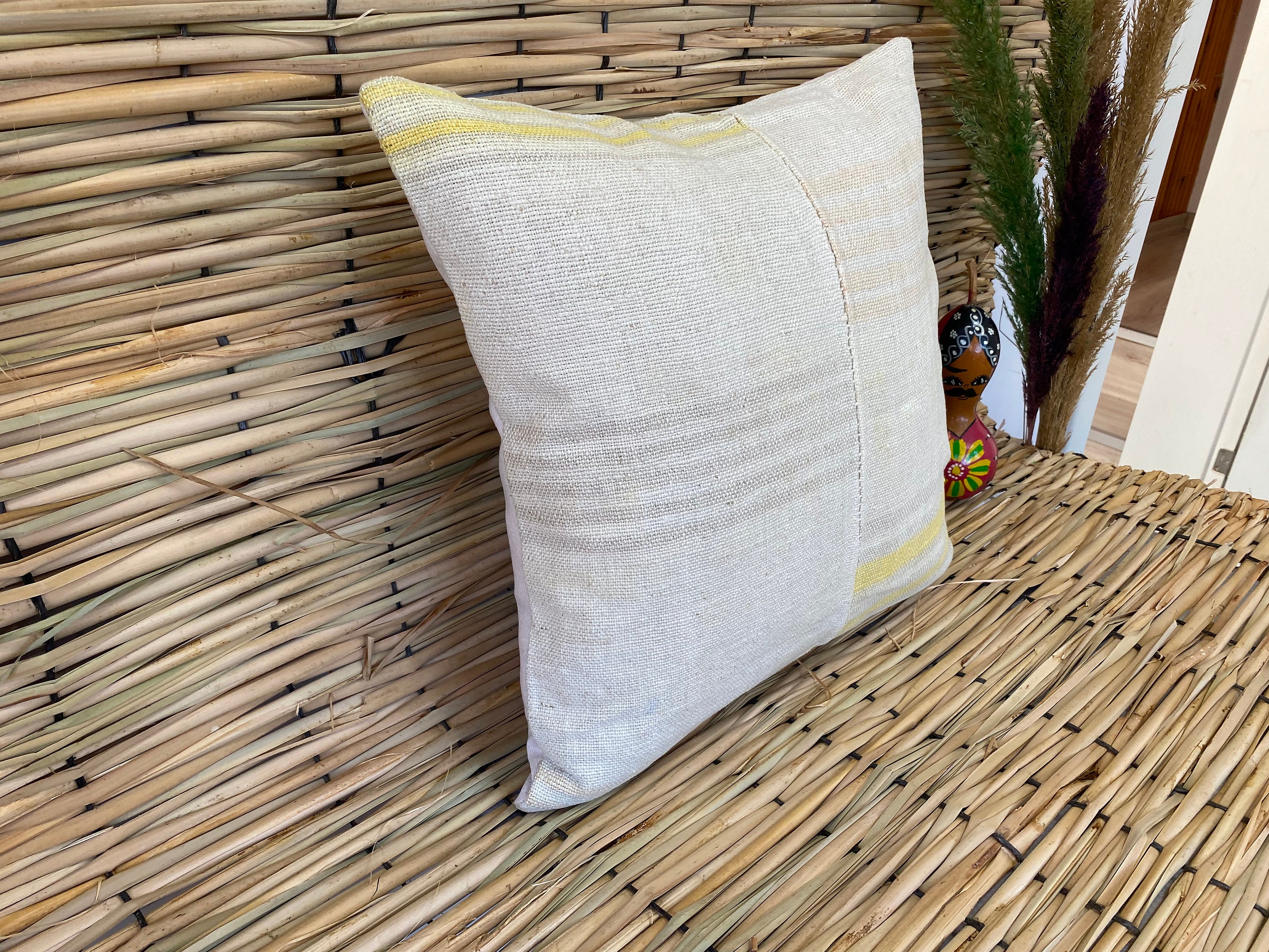 Large Couch Pillow Cover 20x20 Striped Throw Pillows Home Etsy