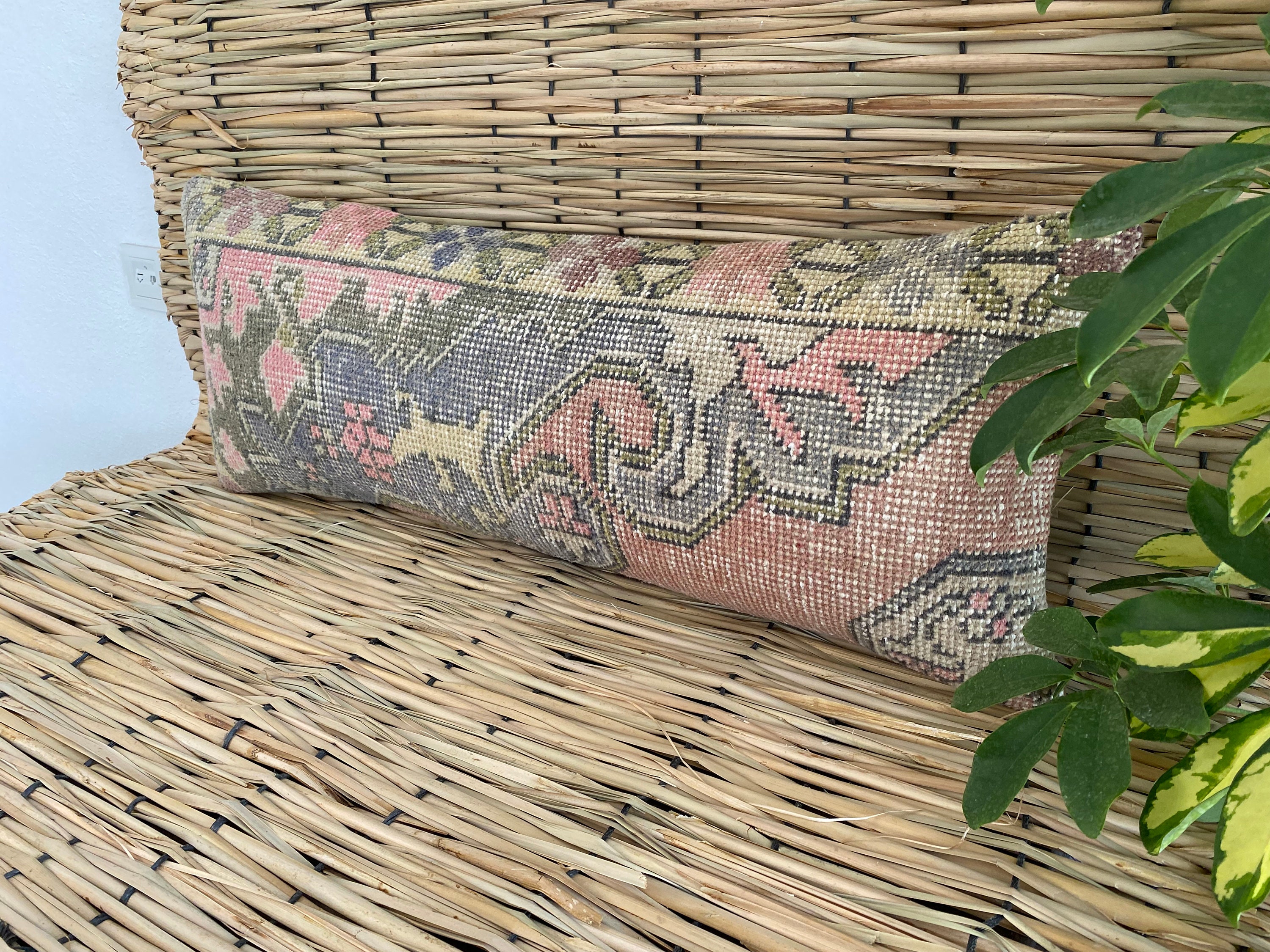 Decoración rústica Almohada lumbar cubre 14x36 tirar almohada | Etsy